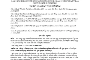 Quyết định 68/2011/QĐ-UBND trình tự thủ tục ban hành văn bản pháp luật Đồng Nai