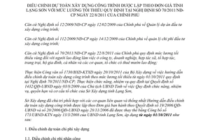 Hướng dẫn 04/HD-SXD 2014 dự toán xây dựng theo đơn giá mức lương tối thiểu 70/2011/NĐ-CP Lạng Sơn