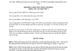 Nghị quyết 37/2011/NQ-HĐND Đề án xã hội hóa y tế Lâm Đồng giai đoạn 2011 2015