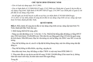 Quyết định 1630/QĐ-UBND đầu tư xây dựng cải tạo nâng cấp trạm bơm Bắc Ninh 2011