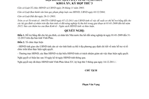 Nghị quyết số 30/2011/NQ- HĐND hỗ trợ bằng đất khi thu hồi đất nông nghiệp