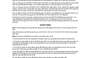 Quyết định 62/2011/QĐ-UBND phê duyệt giá đất năm 2012