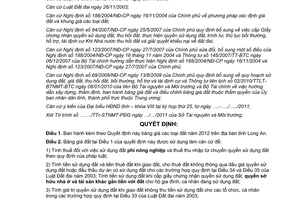 Quyết định 55/2011/QĐ-UBND bảng giá đất năm 2012 trên địa bàn tỉnh Long An