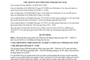 Quyết định 2037/QĐ-UBND năm 2011 quy hoạch phát triển nhân lực Quảng Ngãi