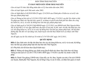 Quyết định63/2011/QĐ-UBND chi đảm bảo kiểm tra xử lý rà soát văn bản Thái Nguyên