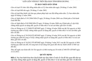 Quyết định 71/2011/QĐ-UBND thủ tục cấp Giấy chứng nhận quyền sử dụng đất