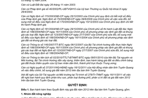 Quyết định 28/2011/QĐ-UBND giá đất năm 2012 trên địa bàn tỉnh Tuyên Quang