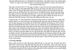 Chỉ thị 31/CT-UBND thực hiện giải pháp thúc đẩy sản xuất ổn định thị trường Tết Nguyên Đán Huế 2012 2011