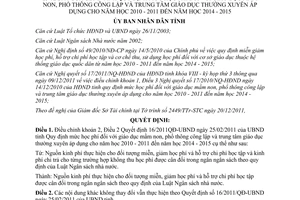 Quyết định 69/2011/QĐ-UBND điều chỉnh khoản 2 Điều 2 Quyết định 16/2011QĐ-UBND