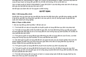 Quyết định 155/2011/QĐ-UBND quy định giá đất trên địa bàn tỉnh năm 2012 do Ủy ba