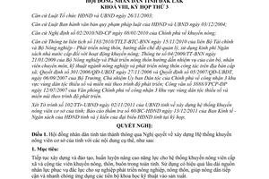 Nghị quyết 41/2011/NQ-HĐND về xây dựng Hệ thống khuyến nông viên cơ sở Đăk lăk