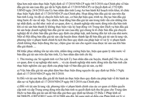 Chỉ thị 20/2011/CT-UBND thực hiện Nghị định 17/2010/NĐ-CP bán đấu giá tài sản Long An