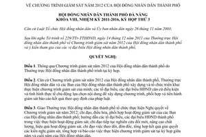 Nghị quyết 20/2011/NQ-HĐND Chương trình giám sát Hội đồng thành phố Đà Nẵng