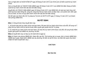 Quyết định 1894/QĐ-UBND công bố thủ tục hành chính được sửa đổi