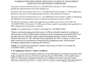 Circular No. 192/2011/TT-BTC amending and supplementing a number