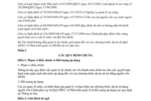 Thông tư 193/2011/TT-BTC hướng dẫn quản lý tài chính, giải ngân