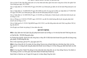 Quyết định 28/2011/QĐ-UBND quy định mức thu lệ phí cấp giấy phép kinh doanh vận