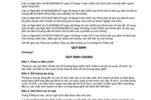 Thông tư 46/2011/TT-BTNMT bảo vệ môi trường làng nghề