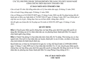 Quyết định 3003/QĐ-UBND chuyển giao thẩm quyền chứng thực hợp đồng