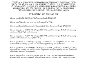 Quyết định 49/2011/QĐ-UBND chính sách hỗ trợ học sinh bán trú nội trú Lào Cai