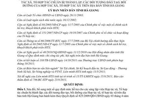 Quyết định 2917/2011/QĐ-UBND sửa đổi 825/2009/QĐ-UBND hỗ trợ sáng lập viên Hợp tác xã Hà Giang