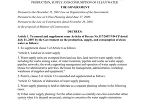 Decree No. 24/2011/ND-CP  on amendments and supplements to a number of Articles