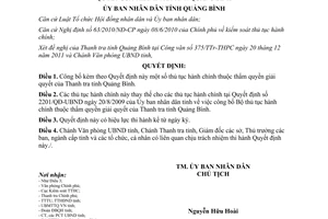 Quyết định 3443/QĐ-UBND công bố thủ tục hành chính