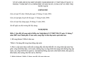 Nghị định 124/2011/NĐ-CP sửa đổi Nghị định 117/2007/NĐ-CP sản xuất, cung cấp và