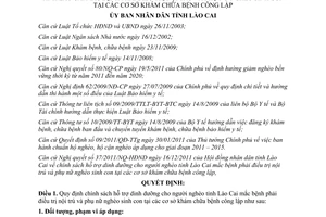 Quyết định 50/2011/QĐ-UBND quy định chính sách hỗ trợ dinh dưỡng cho người nghèo