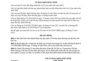 Quyết định 42/2011/QĐ-UBND Quy định thi đua khen thưởng trên địa bàn tỉnh