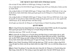 Quyết định 2163/QĐ-UBND năm 2011 công bố thủ tục hành chính thuộc thẩm quyền