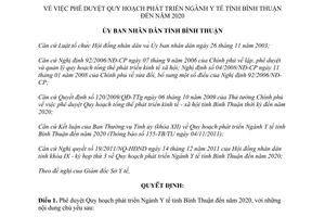 Quyết định 2881/QĐ-UBND phê duyệt quy hoạch phát triển ngành y tế Bình Thuận 2011 2020