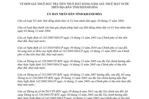 Quyết định 45/2011/QĐ-UBND đơn giá thuê đất trả tiền thuê đất hàng năm