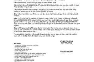 Thông tư 204/2011/TT-BTC Quy chuẩn kỹ thuật quốc gia dự trữ nhà nước