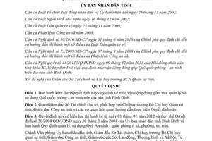 Quyết định 56/2011/QĐ-UBND mức vận động đóng góp Quỹ quốc phòng - an ninh