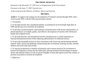 Decision No. 2473/QD-TTg approving the strategy for development of Vietnam's