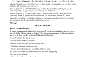 Thông tư liên tịch 200/2011/TTLT-BTC-BVHTTDL chế độ chi tiêu tài chính