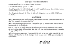 Quyết định 1555/QĐ-UBND 2011 xây dựng sử dụng chung cơ sở hạ tầng Viễn thông Bắc Ninh