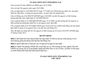 Quyết định 69/2011/QĐ-UBND về Quy định trình tự, thủ tục niêm và mở niêm phong g