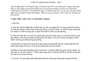 Kế hoạch 455/KH-UBATGTQG năm an toàn giao thông 2012