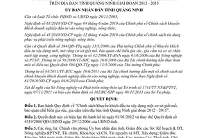 Quyết định 3839/2011/QĐ-UBND khuyến khích xây dựng mới cơ sở giết mổ Quảng Ninh