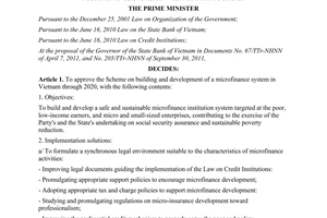 Decision No. 2195/QD-TTg approving the scheme on building