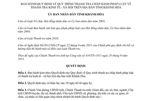 Quyết định 40/2011/QĐ-UBND Quy trình thanh tra chấp hành pháp luật