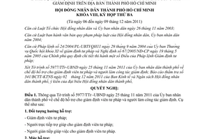 Nghị quyết 31/2011/NQ-HĐND chế độ hỗ trợ cho giám định viên tư pháp