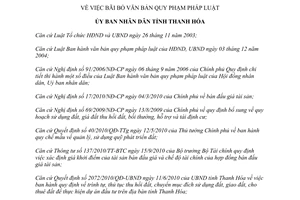 Quyết định số 4033/2011/QĐ-UBND bãi bỏ văn bản quy phạm pháp luật Thanh Hóa