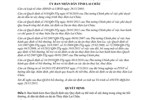 Quyết định 35/2011/QĐ-UBND công tác bồi thường, di dân tái định cư