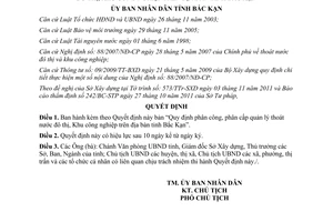 Quyết định 2271/2011/QĐ-UBND Quy định phân công, phân cấp quản lý thoát nước