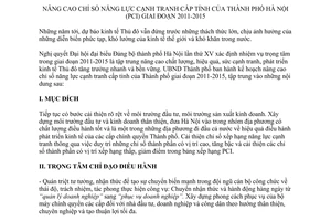 Kế hoạch 141/KH-UBND nâng cao chỉ số năng lực cạnh tranh cấp tỉnh