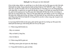 Công văn 6076/TCHQ-GSQL quy trình kiểm tra giám sát hải quan