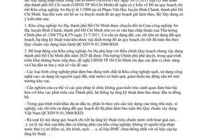 Công văn 2107/BXD-KTQH đồ án quy hoạch chi tiết Khu công nghiệp An Hạ